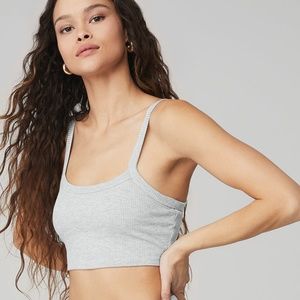 Alo Yoga - Ribbed Cropped Whisper Bra Tank